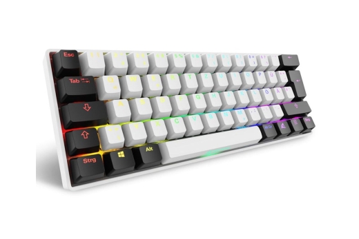 Sharkoon Gaming Tastatur Skiller SGK50S4 Gen2 weiß-gelb RGB