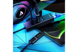 Sharkoon USB-Hub 3xUSB3.2 1xRJ45 45cm Kabel Aluminium schwar