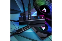 Sharkoon USB-Hub 4xUSB3.2 45cm Kabel Aluminium schwarz