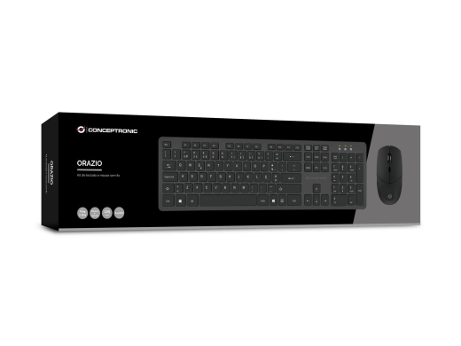 CONCEPTRONIC Tastatur+Maus Wireless Layout PT schwarz