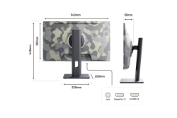 JAPANNEXT 60,5cm JN-IPS238FHD200F-HSP-Camo 16:9 HDMI FHD