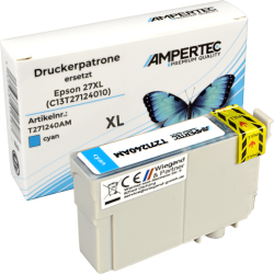 Ampertec Tinte ersetzt Epson C13T27124010 cyan 27XL
