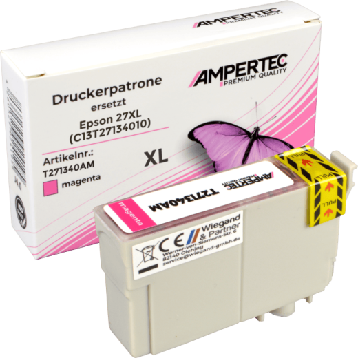 Ampertec Tinte ersetzt Epson C13T27134010 magenta 27XL