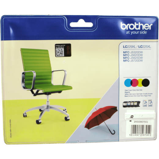 4 Brother Tinten LC-229XLVALBPDR Multipack KCMY