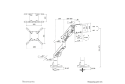 Neomounts Monitorarm 24-57 30kg schwarz