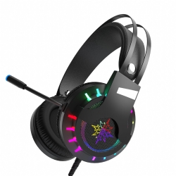 INCA Gaming Headset 7.1 Surround Sound/RGB/Vibr./USB Schwarz