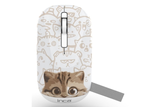 INCA Wrls Maus 1600DPI/2xBT5.4/4Tasten/2.4GHzUSB-C Katze