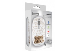 INCA Wrls Maus 1600DPI/2xBT5.4/4Tasten/2.4GHzUSB-C Katze