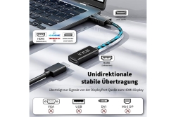 INCA Adapter DisplayPort->HDMI1.4 4K-UHD St/Bu 0.20m...