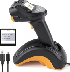 inateck Barcodescanner Pro 8 Black Wireless 1D 2D mit Dock