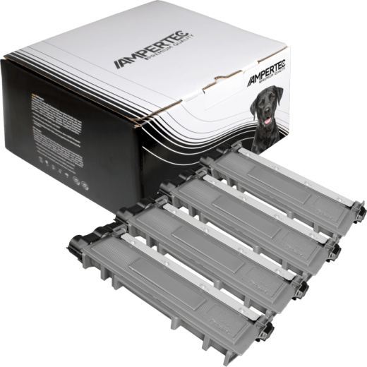 4 Ampertec Toner ersetzt Brother TN-2320 Multipack schwarz