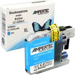Ampertec Tinte kompatibel mit Brother LC-225XLC cyan