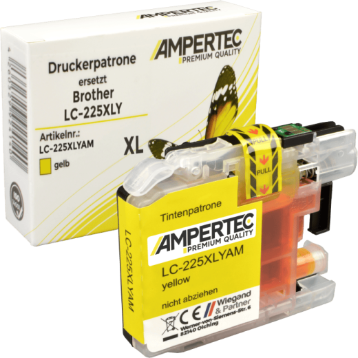 Ampertec Tinte kompatibel mit Brother LC-225XLY yellow