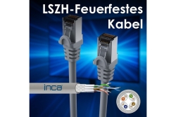 INCA Ethernetkabel 23AWG Cat7 Kupfer 10Gbit 5.00m grau