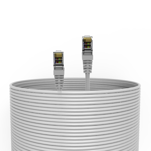 INCA Ethernetkabel 23AWG Cat7 Kupfer 10Gbit 50.00m grau