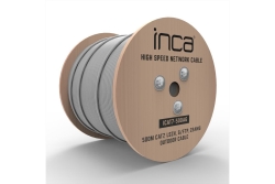 INCA Ethernetkabel 23AWG Cat7 Kupfer 10Gbit 500.00m grau