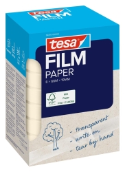 tesafilm PAPIER 8x 66mx19mm transp. zum beschriften faltsch.