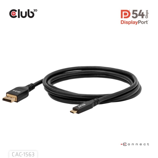 Club3D Kabel USB Typ C <-> DP 2.1 2m 8K120Hz St/St
