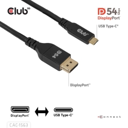 Club3D Kabel USB Typ C <-> DP 2.1 2m 8K120Hz St/St