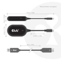 Club3D Wireless USB-C > HDMI Streaming Kit Full-HD 25m