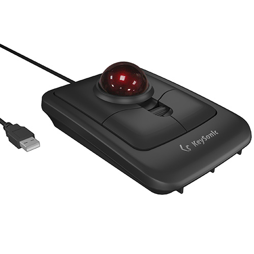 KeySonic Maus mit Trackball, BK, KSM-4006-UT