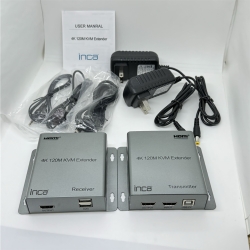 INCA KVM Extender HDTV-In/Out/Cat5e/6/USB-A 4K 60Hz gr