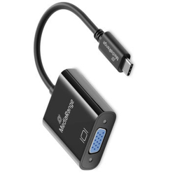 MediaRange USB-C zu VGA Video Konverter, 20cm, Schwarz