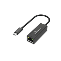 MediaRange USB-C Netzwerkadaper mit RJ45 Port,20cm, sw