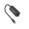 MediaRange USB-C Netzwerkadaper mit RJ45 Port,20cm, sw