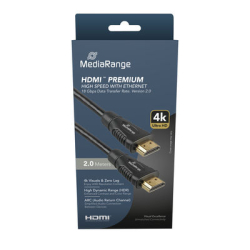 MediaRange HDMI Kabel, Ver. 2.0, 18 Gbps, 2.0m, sw
