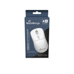 MediaRange optische 4-Tasten Funk-Maus, Symmetrisch, ws