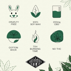 Candle Brothers Duftkerze CBD Vibe Coco & Cannabis 350g