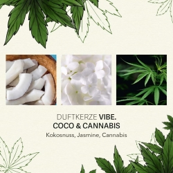 Candle Brothers Duftkerze CBD Vibe Coco & Cannabis 350g