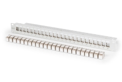 DIGITUS Patchpanel 1HE 24xCat6A Keystone Module geschirmt gr