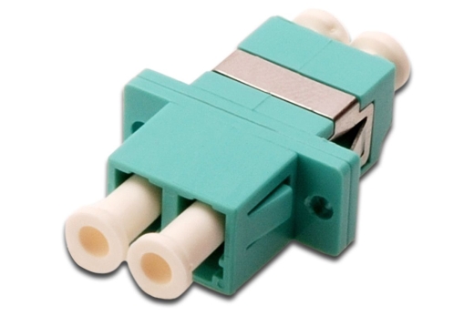 DIGITUS LWL Kupplung LC->LC Multimode Duplex OM3 aqua Bulk