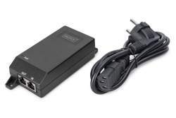 DIGITUS Gigabit Ethernet PoE Injektor 802.3at 30W schwarz