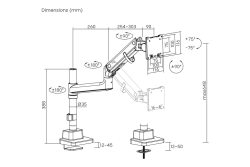 DIGITUS TIS 57 1TFT 3Gelenke schwarz Max.27KG Gasfeder