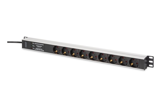 DIGITUS PDU 9-fach 19 Alu. 1HE 2m schwarz