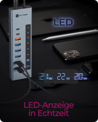 Hub 11-in-1 Hub IcyBox USB 3.2 mit Type-C & Kartenleser