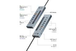 Hub 11-in-1 Hub IcyBox USB 3.2 mit Type-C & Kartenleser