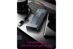 Hub 11-in-1 Hub IcyBox USB 3.2 mit Type-C & Kartenleser