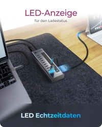 Hub 10-in-1 Hub IcyBox USB 3.2 mit 10 Anschlüssen
