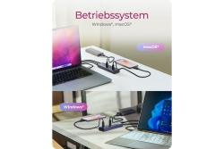 Hub 10-in-1 Hub IcyBox USB 3.2 mit 10 Anschlüssen