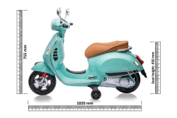 Jamara Ride-on Vespa GTS 125 mintgrün Li-Power 12.6