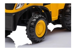 Jamara Rutscher Caterpillar Traktor mit Anhänger 2in1 gelb