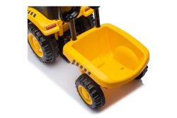 Jamara Rutscher Caterpillar Traktor mit Anhänger 2in1 gelb