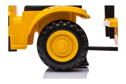 Jamara Rutscher Caterpillar Traktor mit Anhänger 2in1 gelb