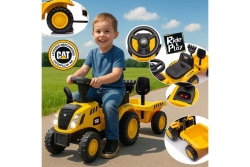 Jamara Rutscher Caterpillar Traktor mit Anhänger 2in1 gelb