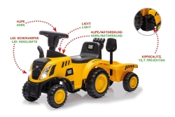 Jamara Rutscher Caterpillar Traktor mit Anhänger 2in1 gelb