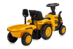 Jamara Rutscher Caterpillar Traktor mit Anhänger 2in1 gelb